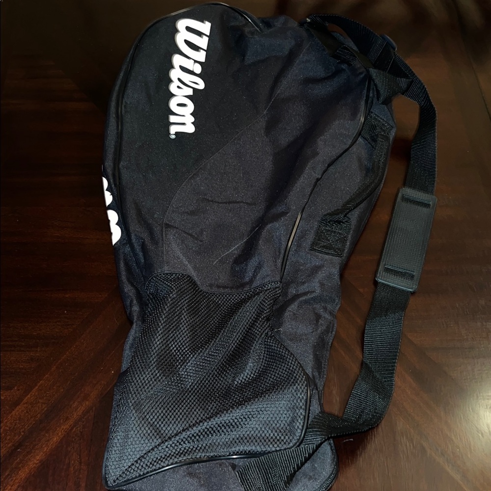Wilson Black Compartment Tennis Bag Strap Handles.